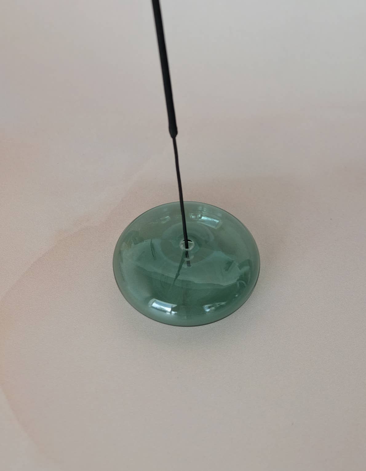 Bubble Incense Holder, Jade Milk Glass
