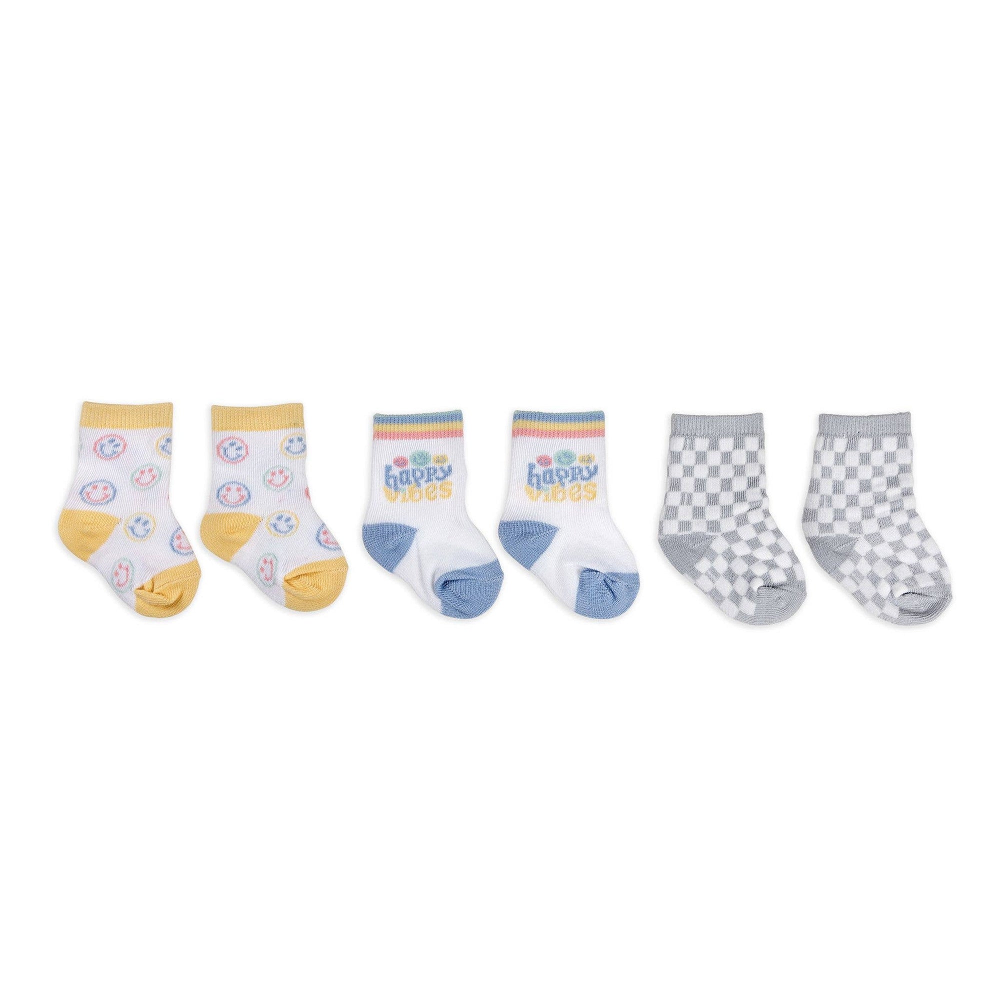 Happy Baby Vibes Baby Socks, Set of 3