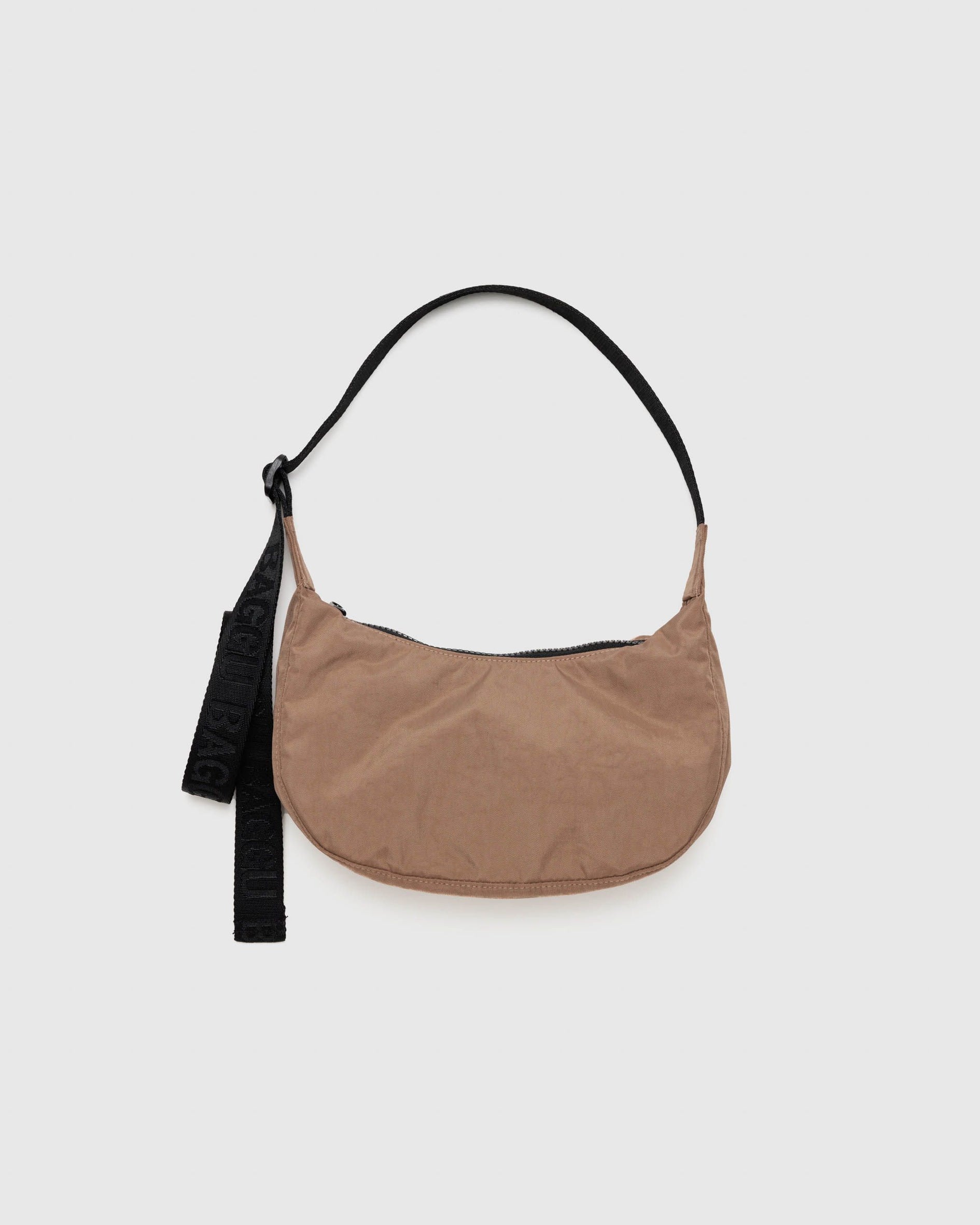 Small Nylon Crescent Bag, Cocoa