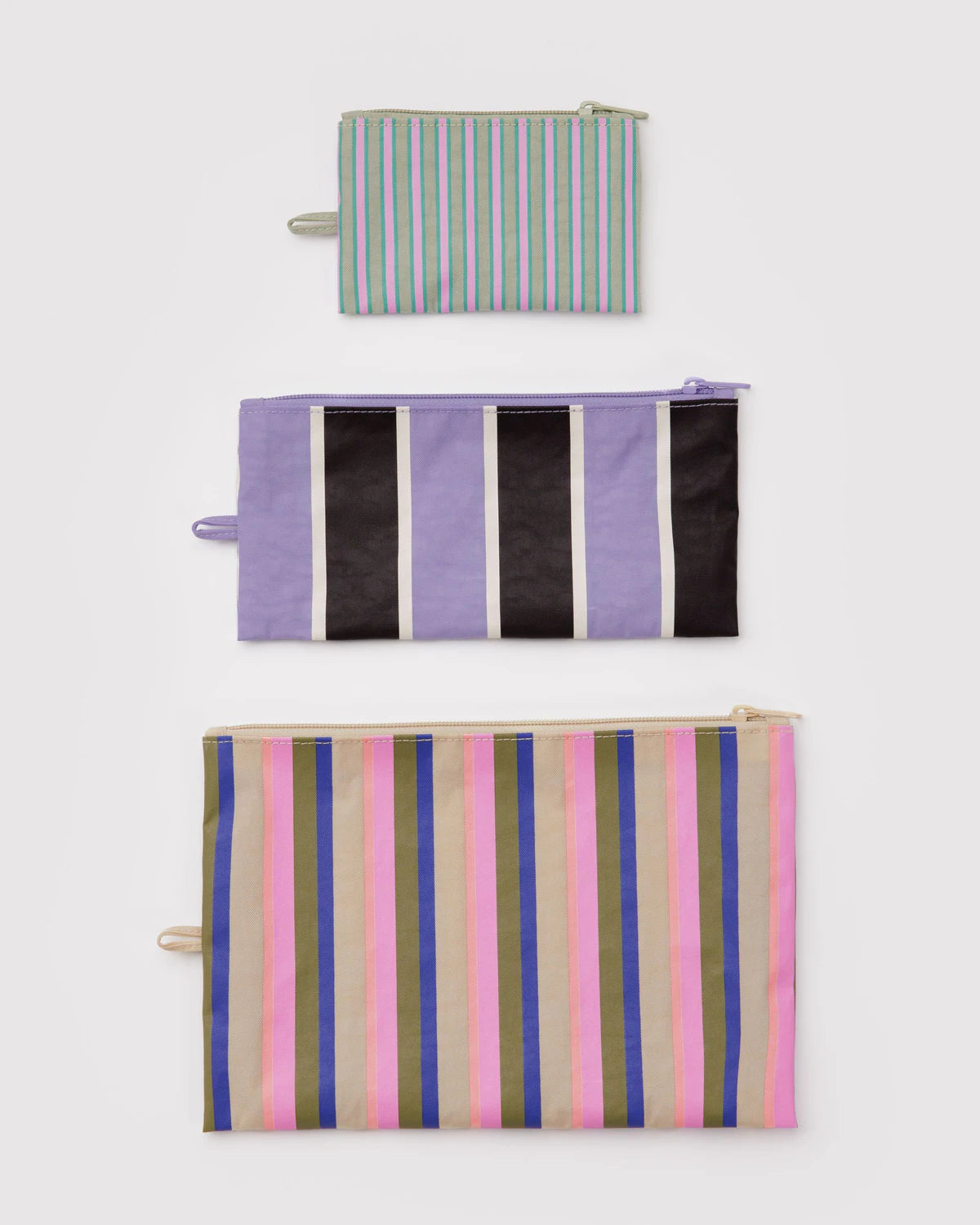 Flat Pouch Set, Candy Shop Stripe
