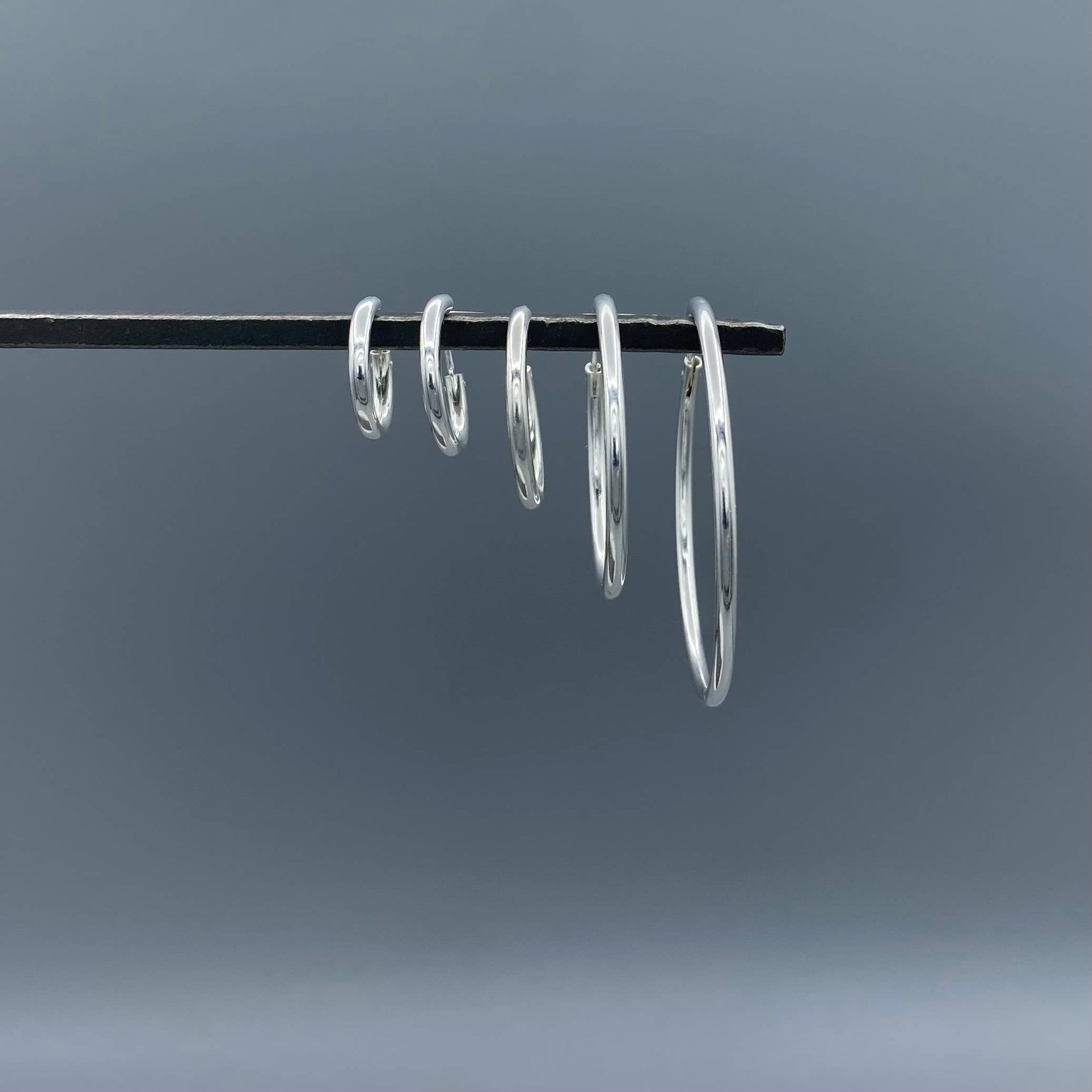 Sterling Silver Endless Hoops, 20mm