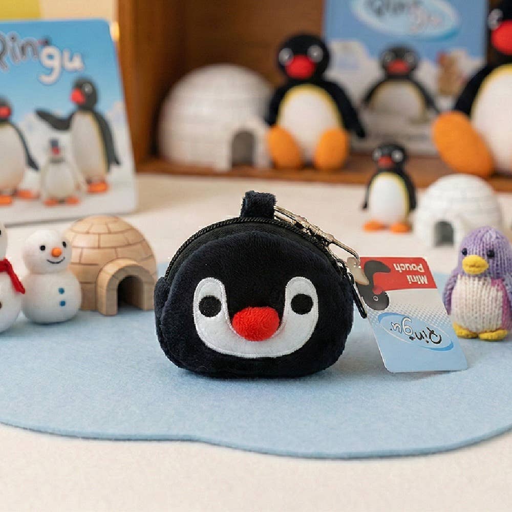 Pingu Mini Plush Pouch Keychain