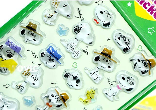 Snoopy Candy Jelly 3D Deco Sticker Sheet