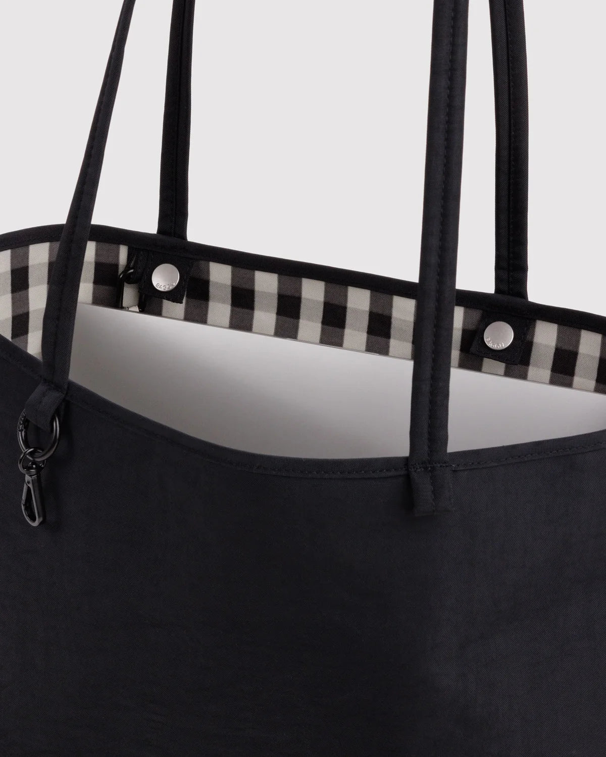Medium Nylon Reversible Tote, Black Mix