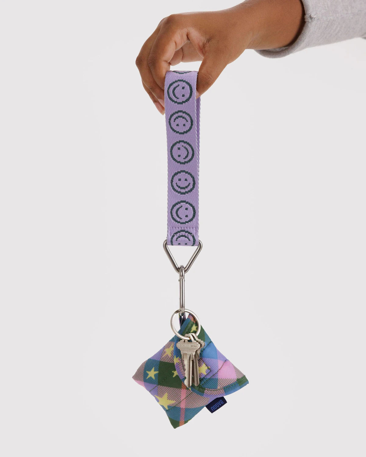 Logo Keychain, Lilac Happy