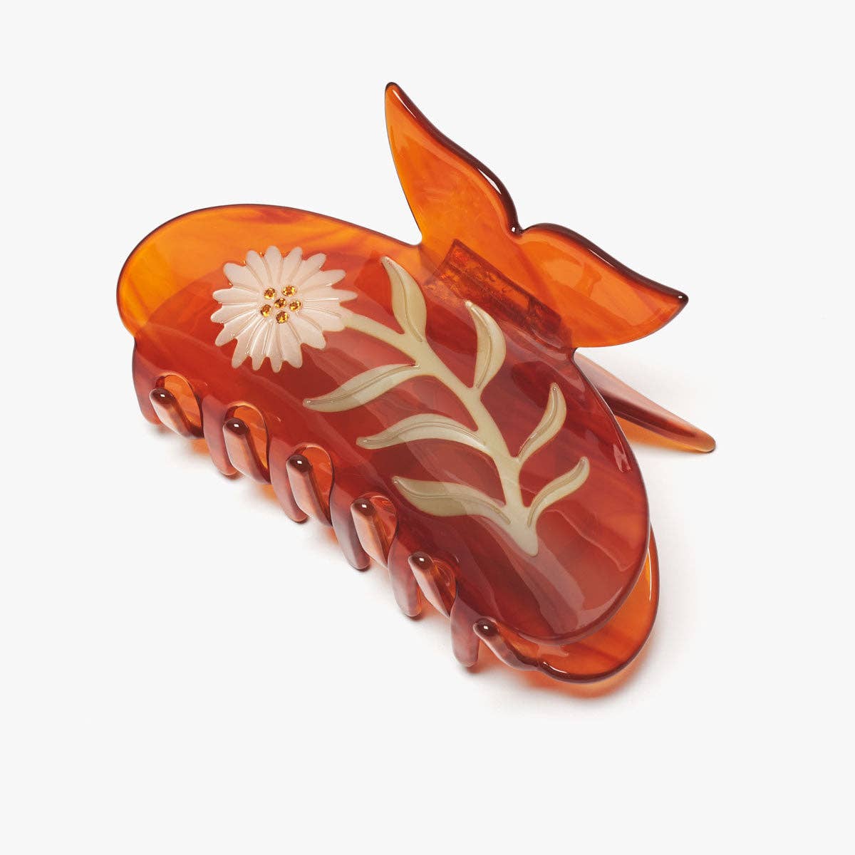 Chamomile Flower Butterfly Hair Claw