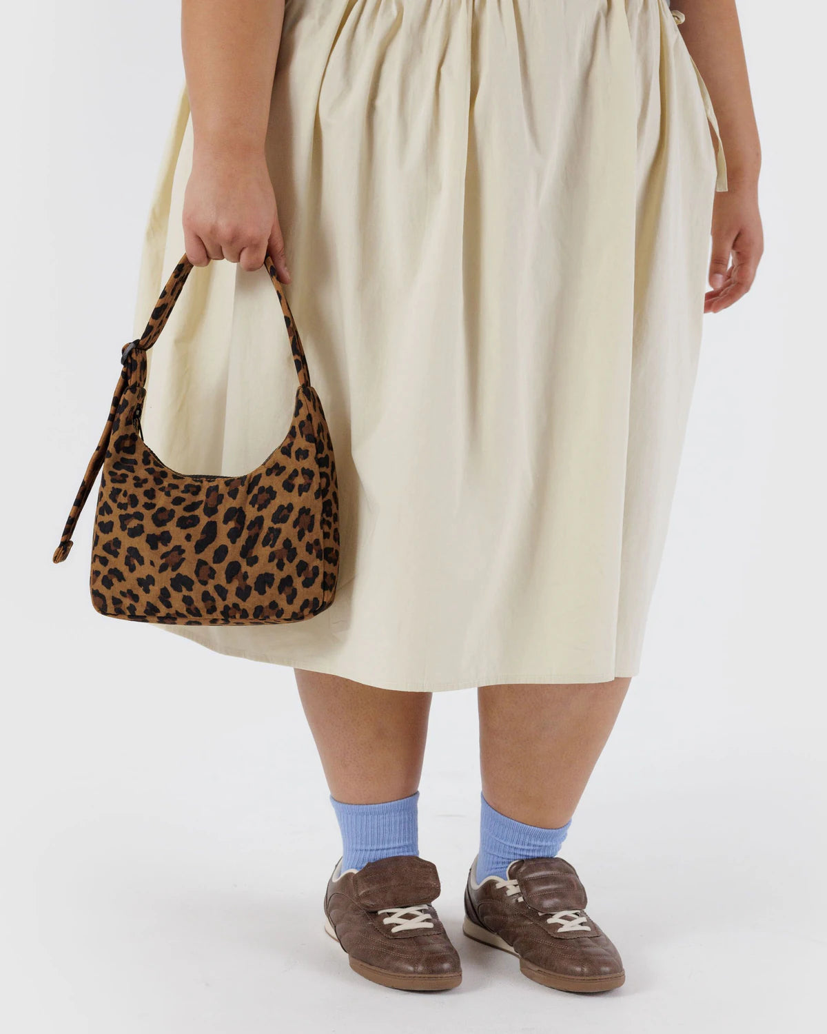 Mini Nylon Shoulder Bag, Leopard