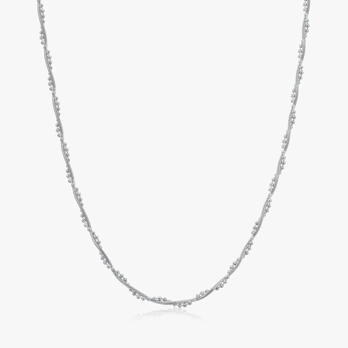 Bella Twisted Necklace, Silver