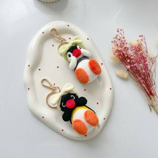 Pingu Headband Plush Keychain Bag Charm
