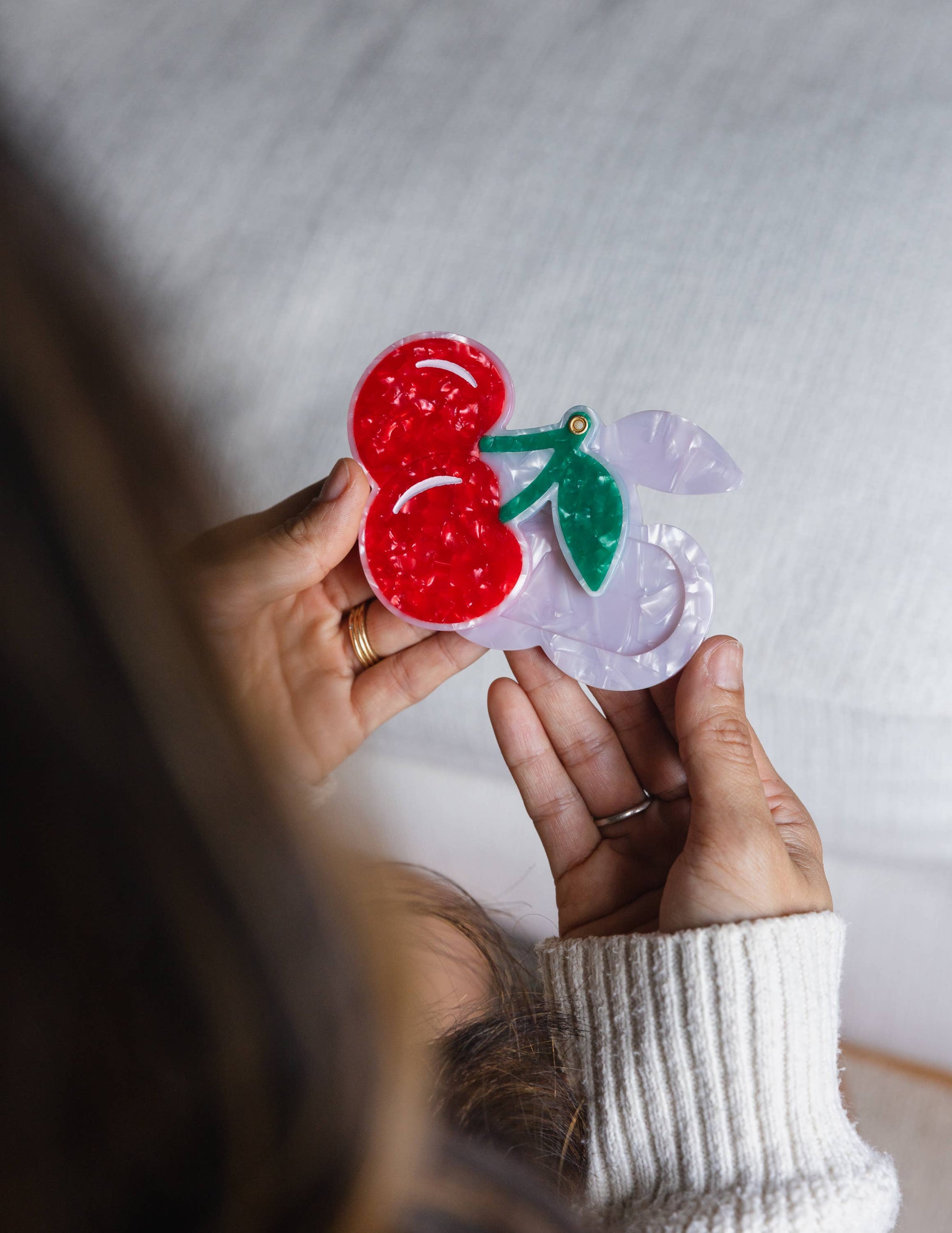 Folding Compact Mirror, Seashell