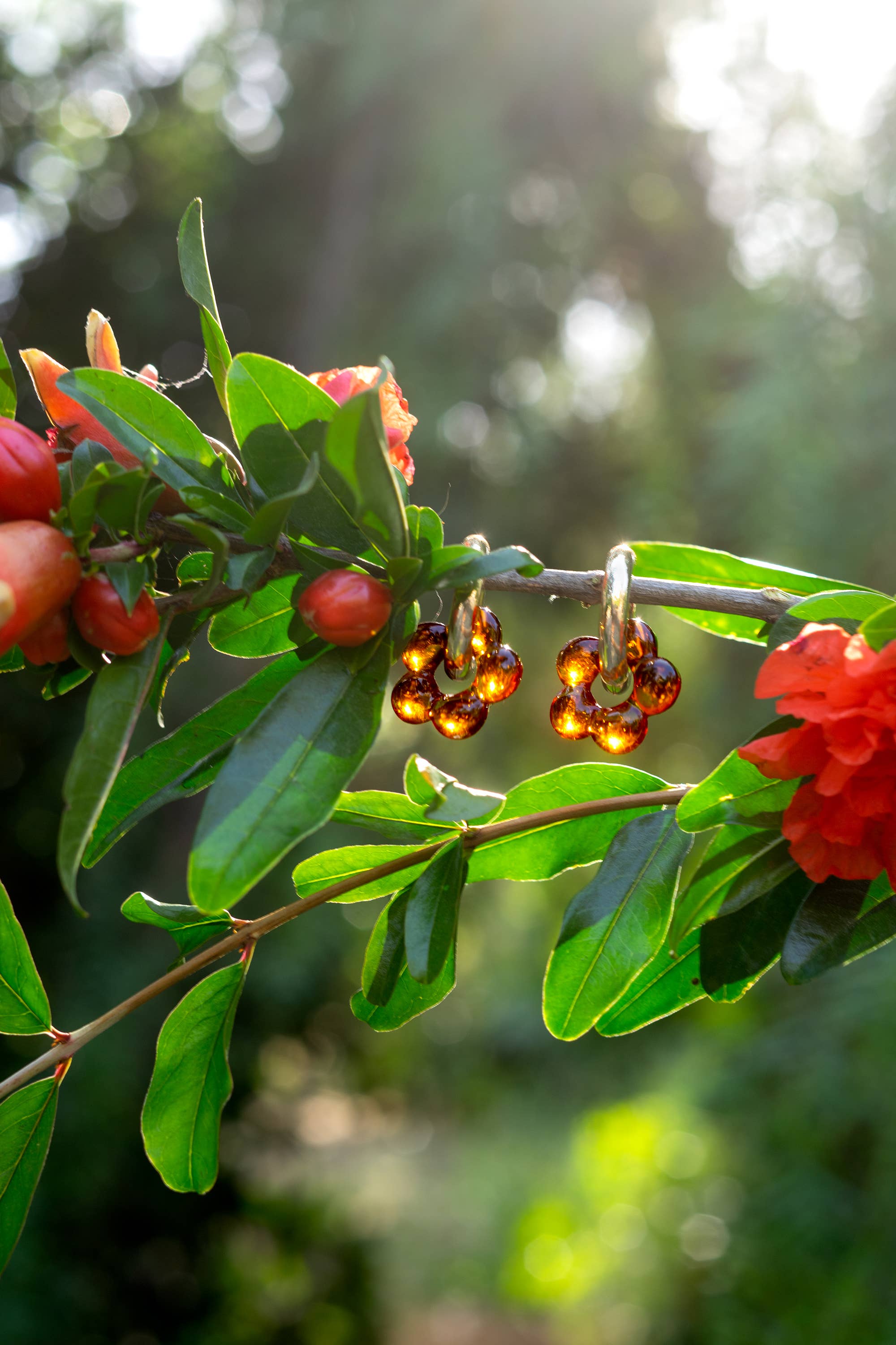 Dazy Glaze Earrings, Amber