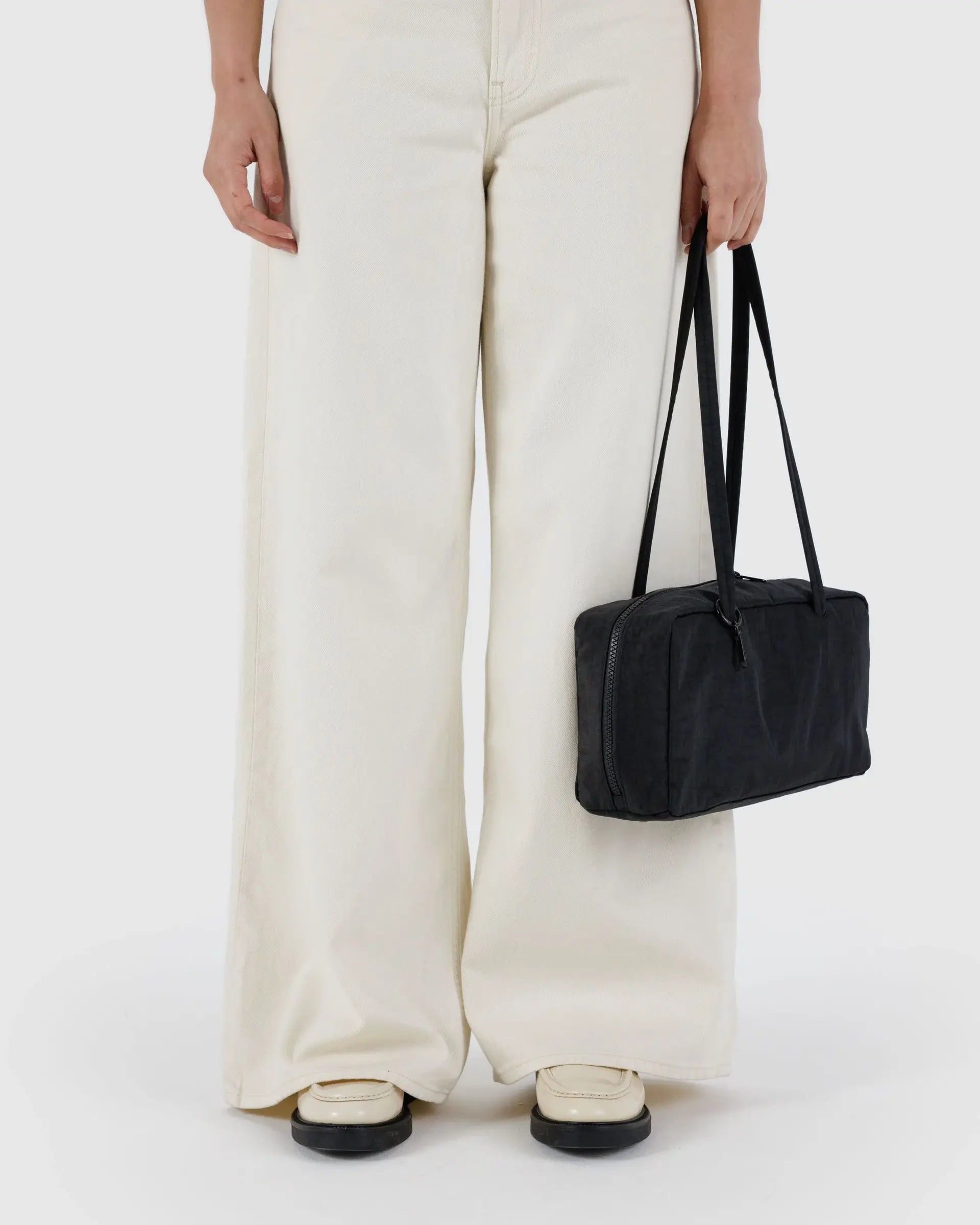 Nylon Bowler Bag, Black