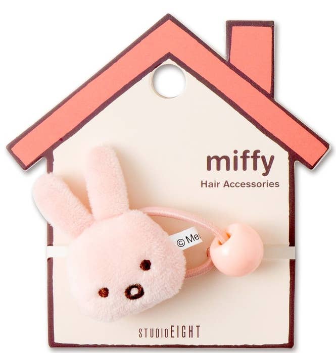 Miffy Plush Hair Tie, White