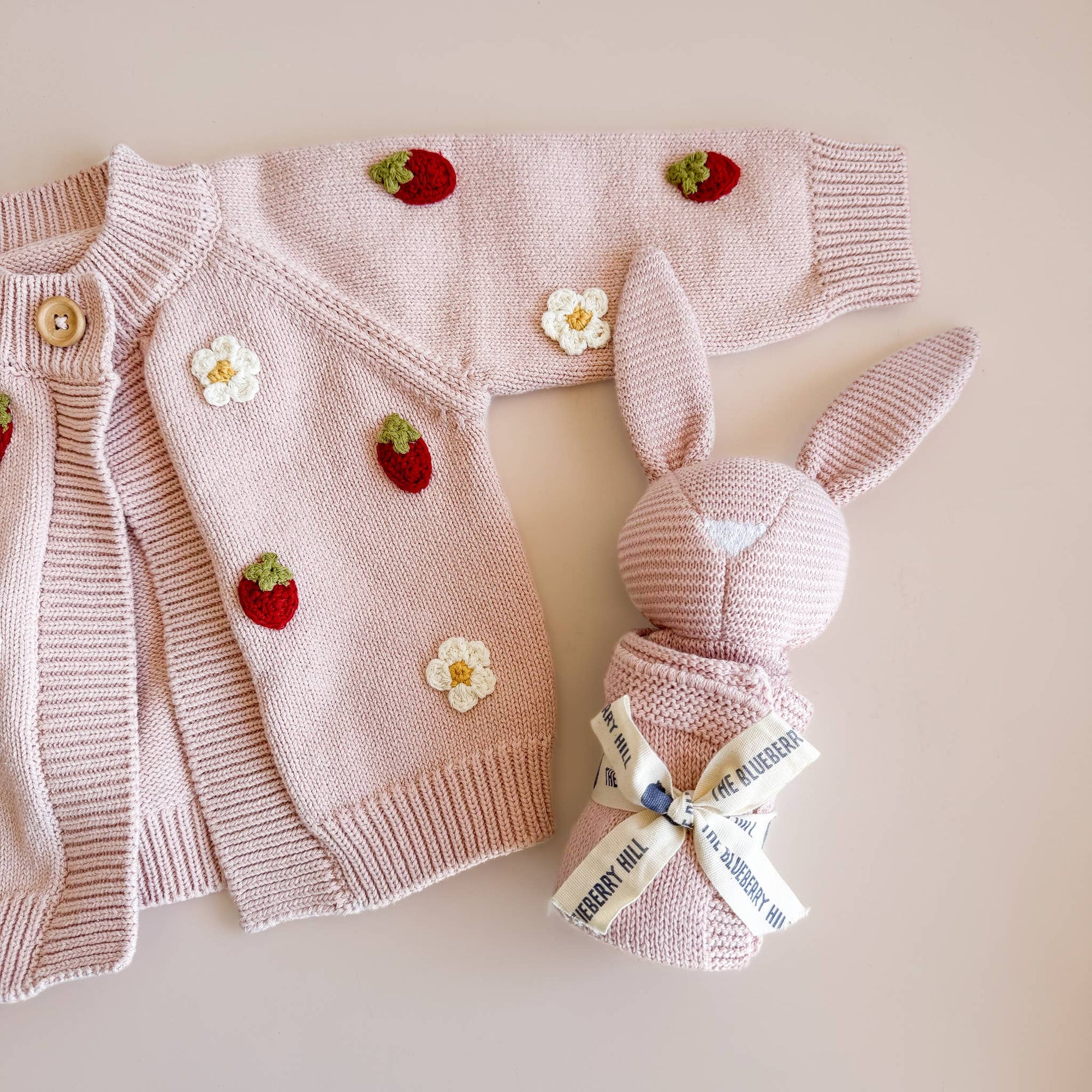 Kids Strawberry Flower Cardigan