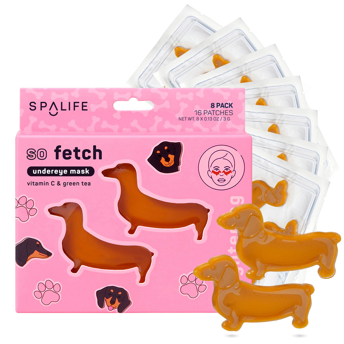 Dachshund Dog Eye Patches, 8 Pack