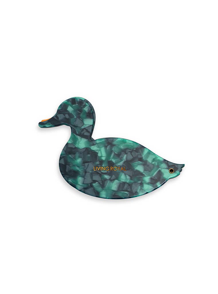 Folding Compact Mirror, Mallard Duck