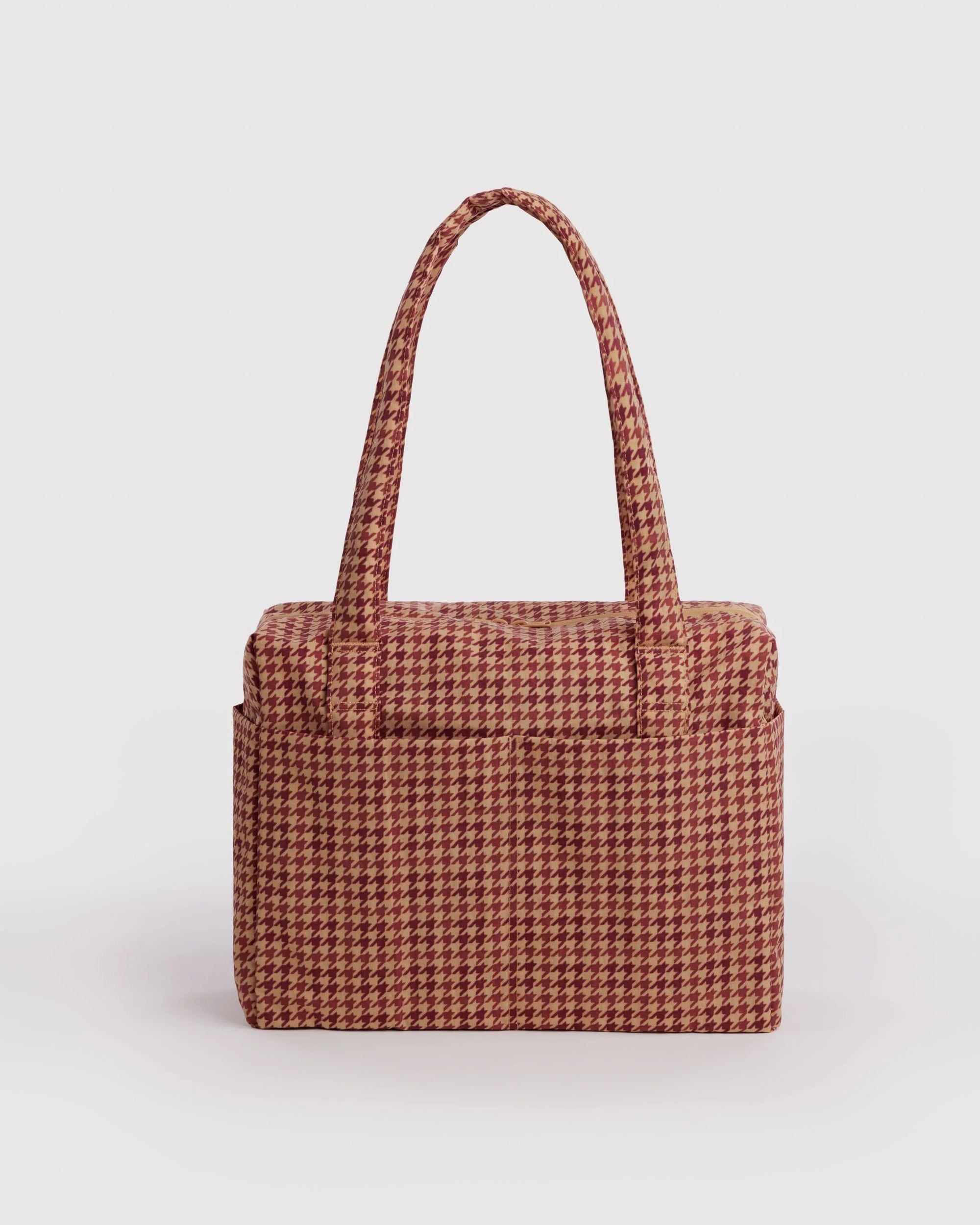 Small Cloud Carry-On, Tan Houndstooth