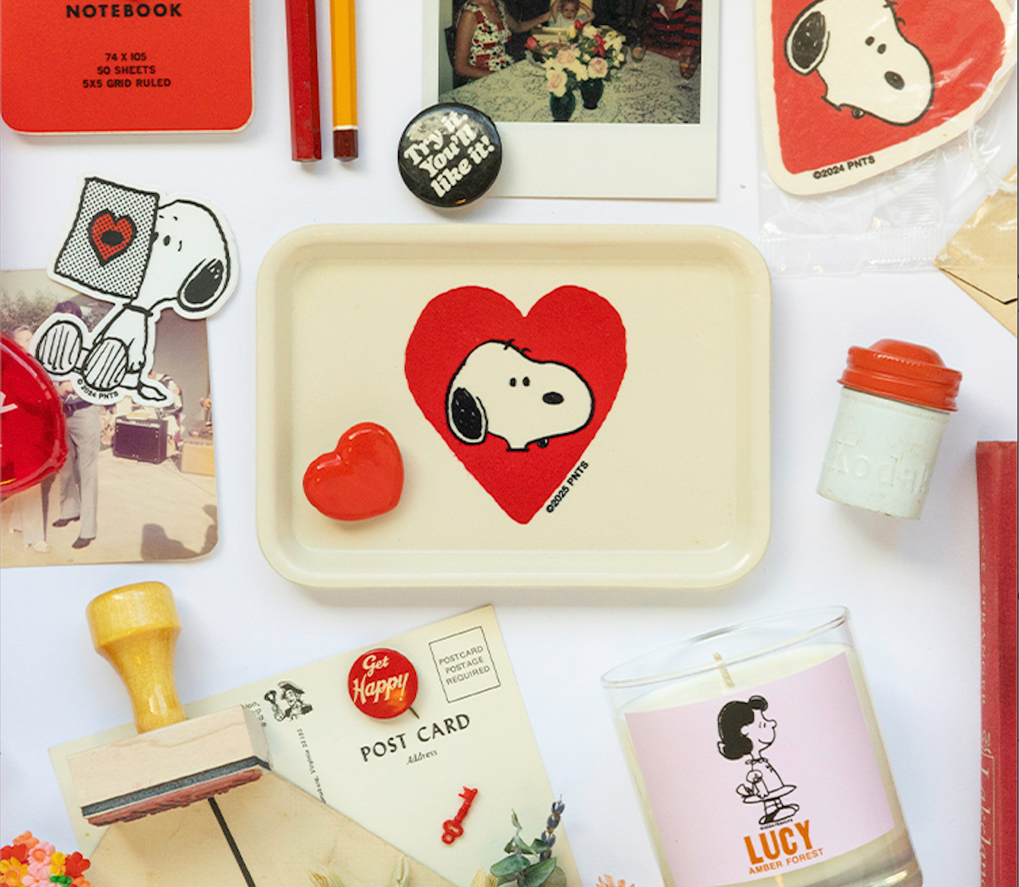 Snoopy Heart Vintage-Style Tray