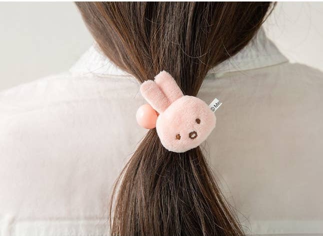 Miffy Plush Hair Tie, White