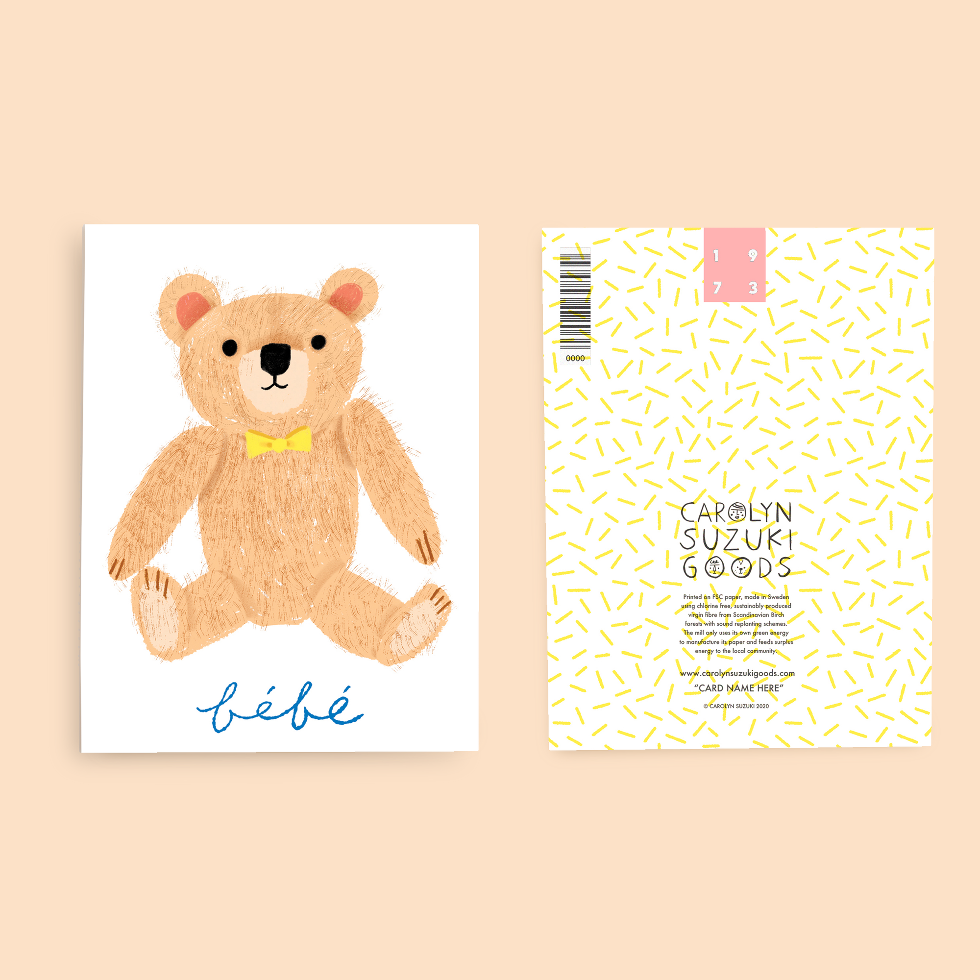 Teddy Baby Card