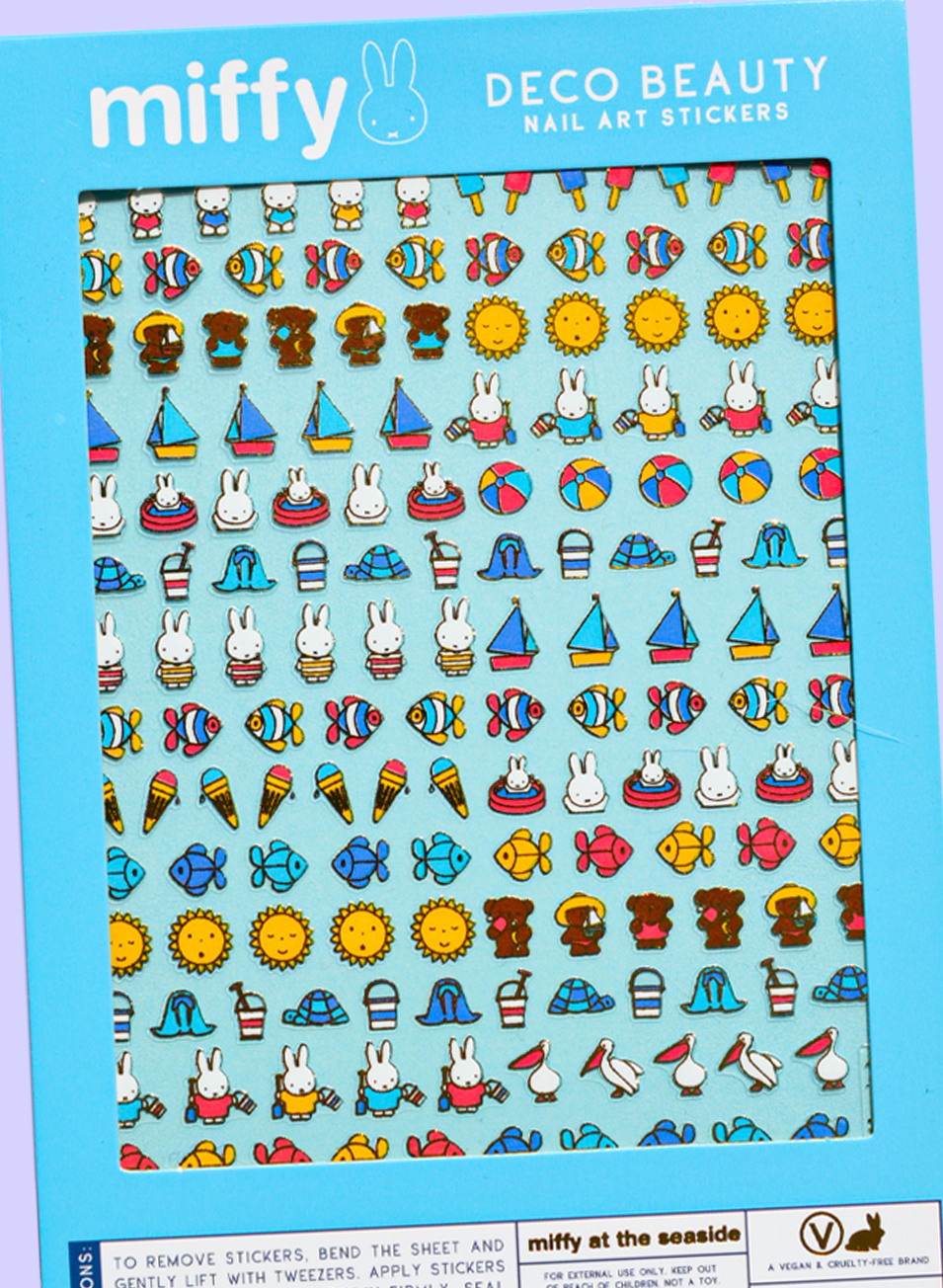 Nail Art Sticker, Miffy at the Seaside