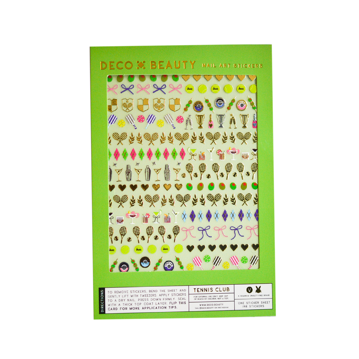 Nail Art Stickers, Tennis Club