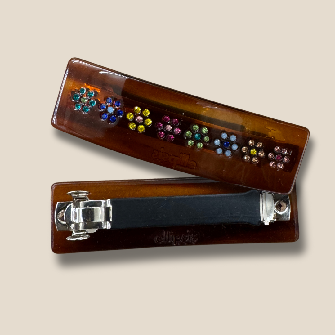 Tortoise Daisy Chain French Barrette