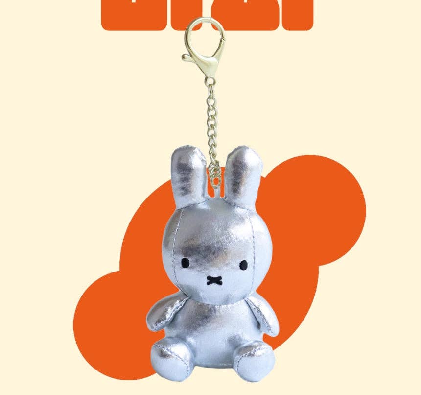 Miffy Plush Keychain, Silver