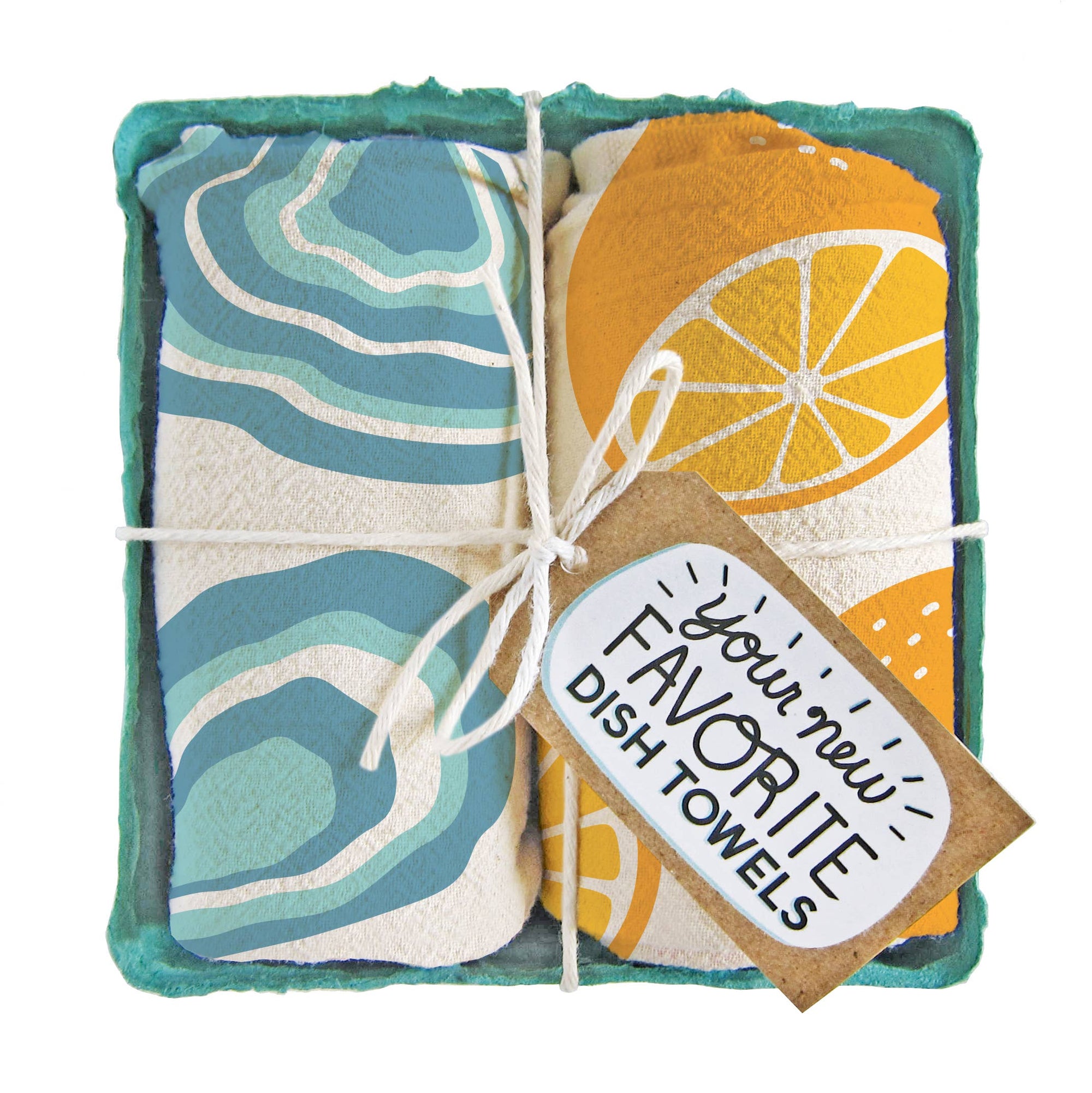 Fresh Oysters Tea Towel Set of 2