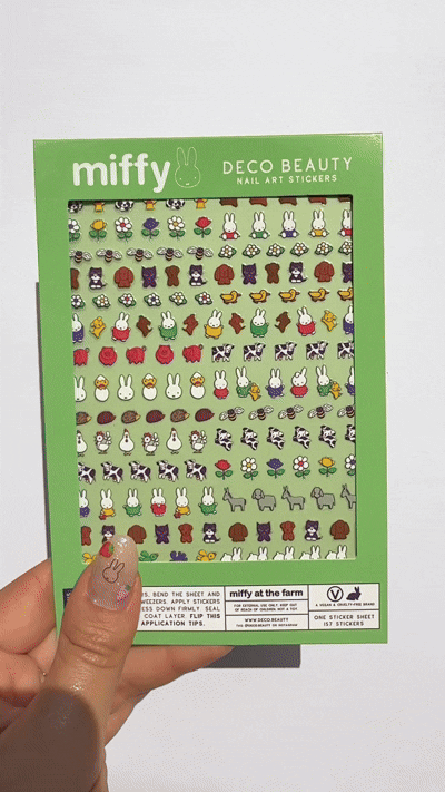 Nail Art Sticker, Miffy at the Farm