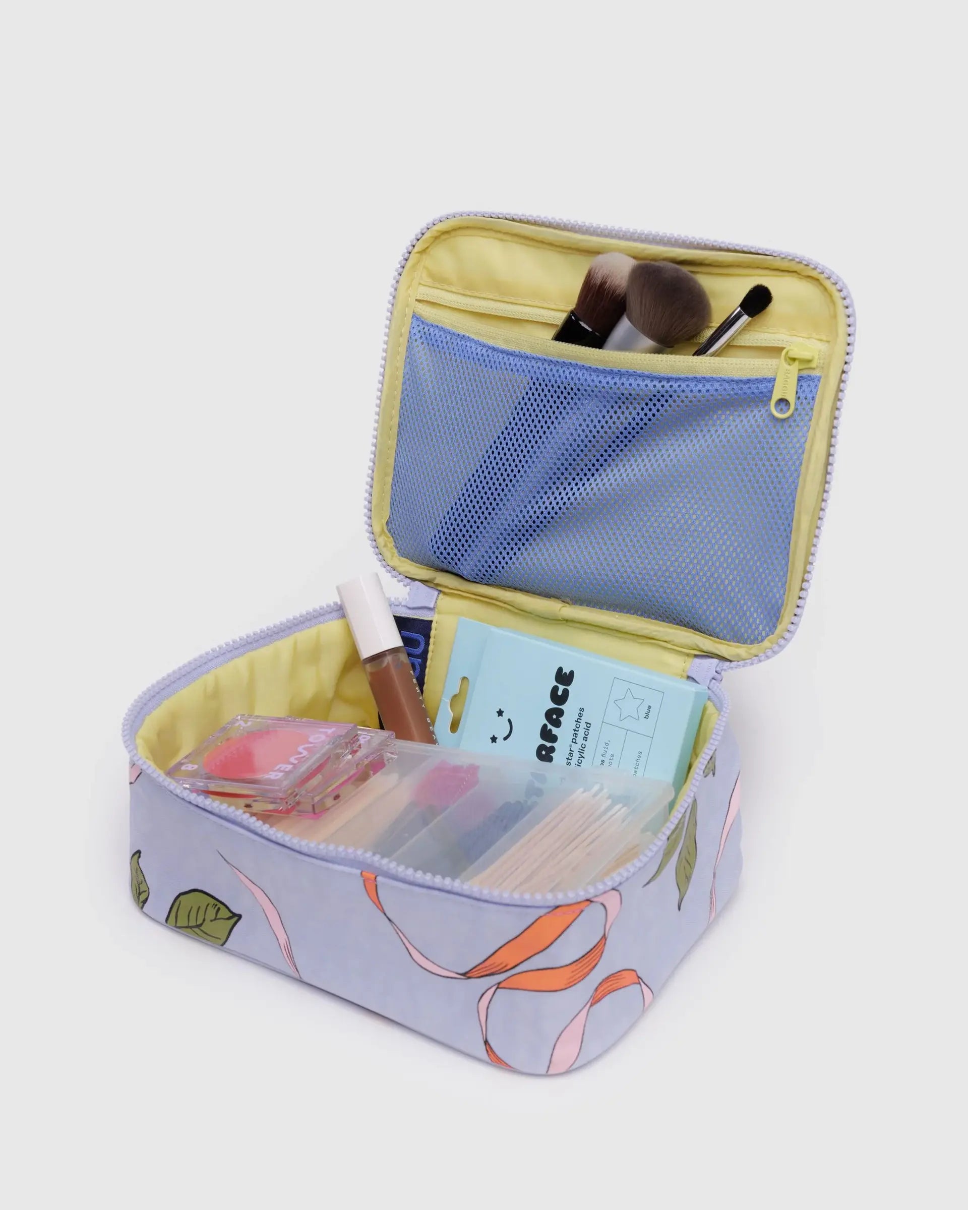 Small Cosmetic Case, Apricots & Ribbons