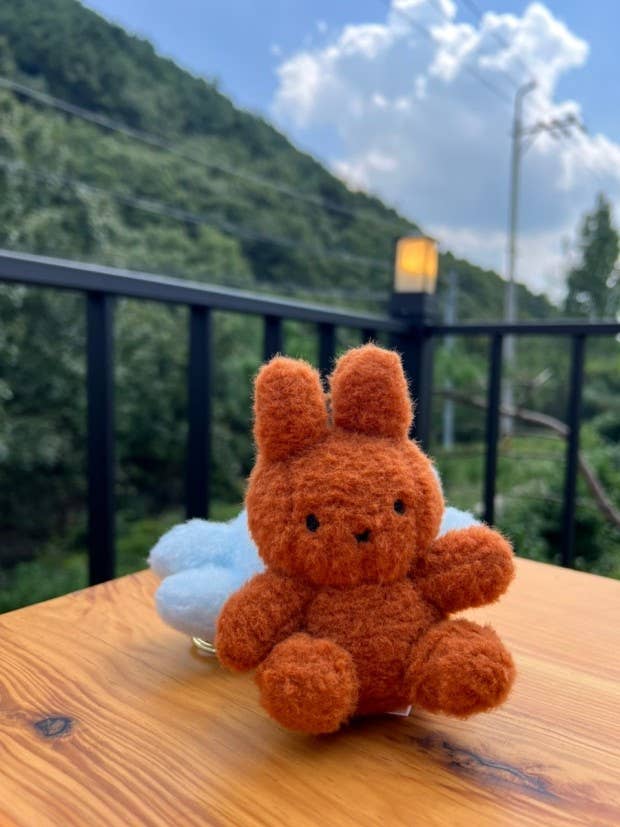 Fluffy Miffy Keychain, Cocoa