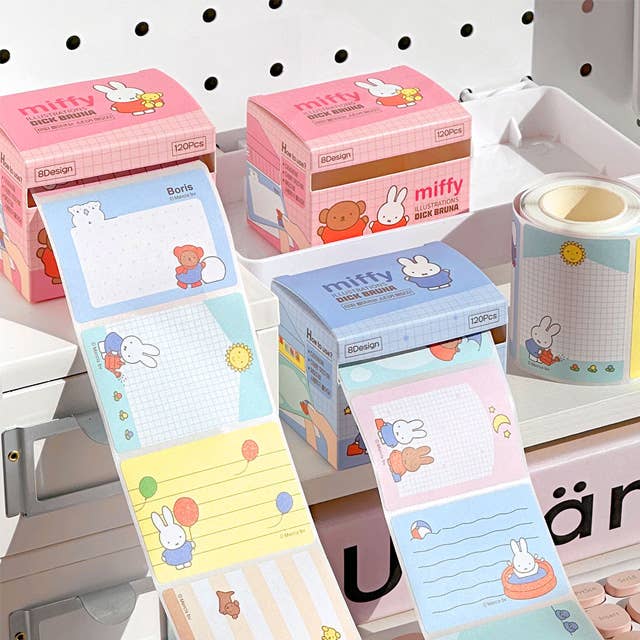 Miffy Pull-Out Sticky Memo Notes, 120 Sheets