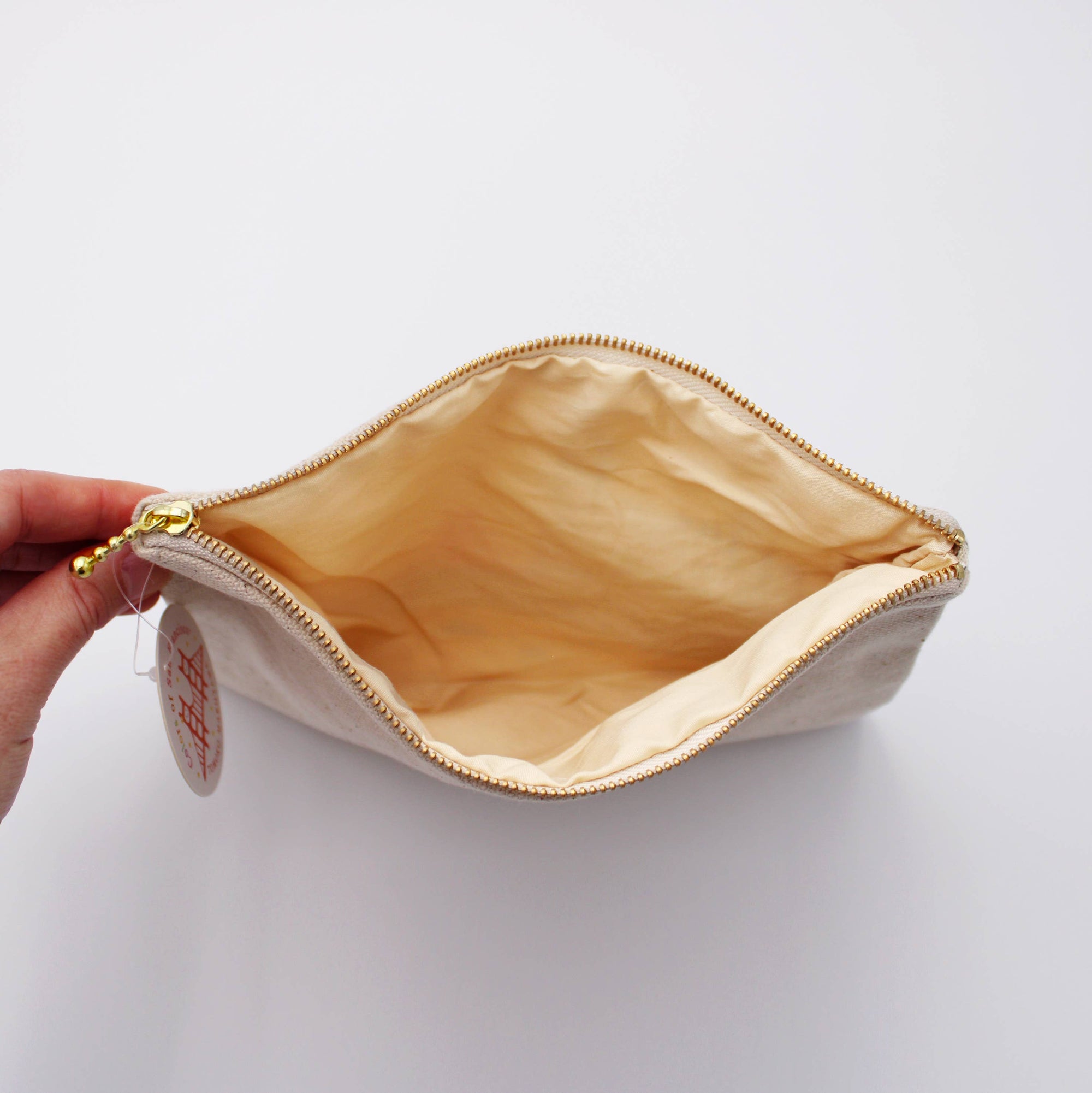 Cherry Blossom Embroidered Pouch