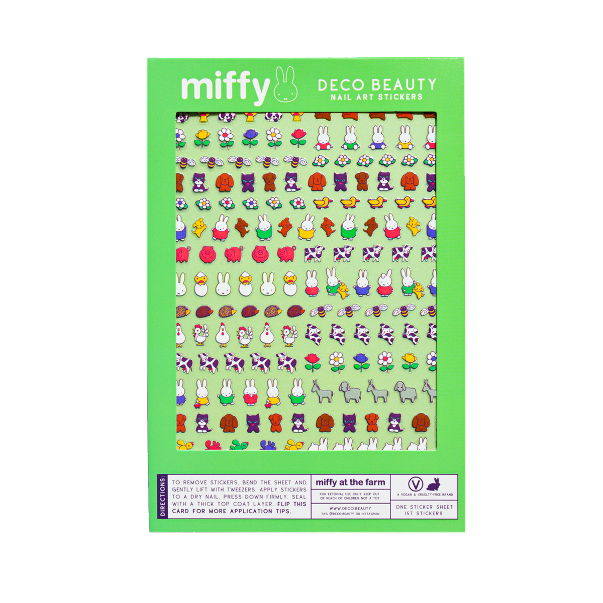 Nail Art Sticker, Miffy at the Farm