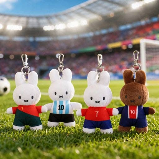 Melanie Soccer Plush Bag Charm, Navy Jersey