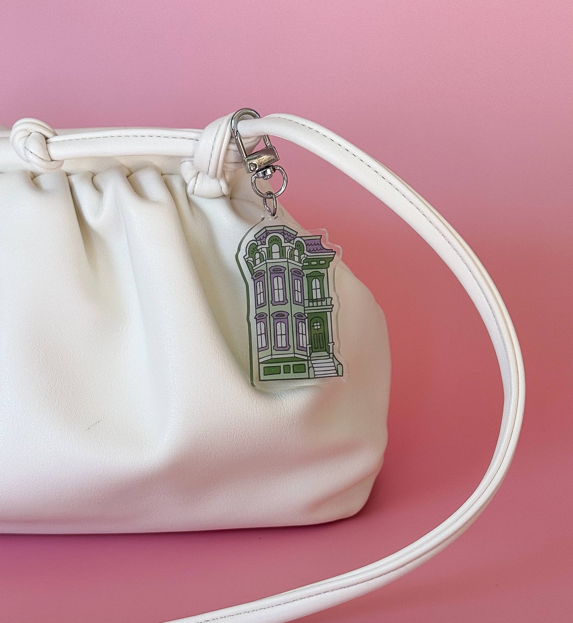 Painted Lady Keychain, Pink