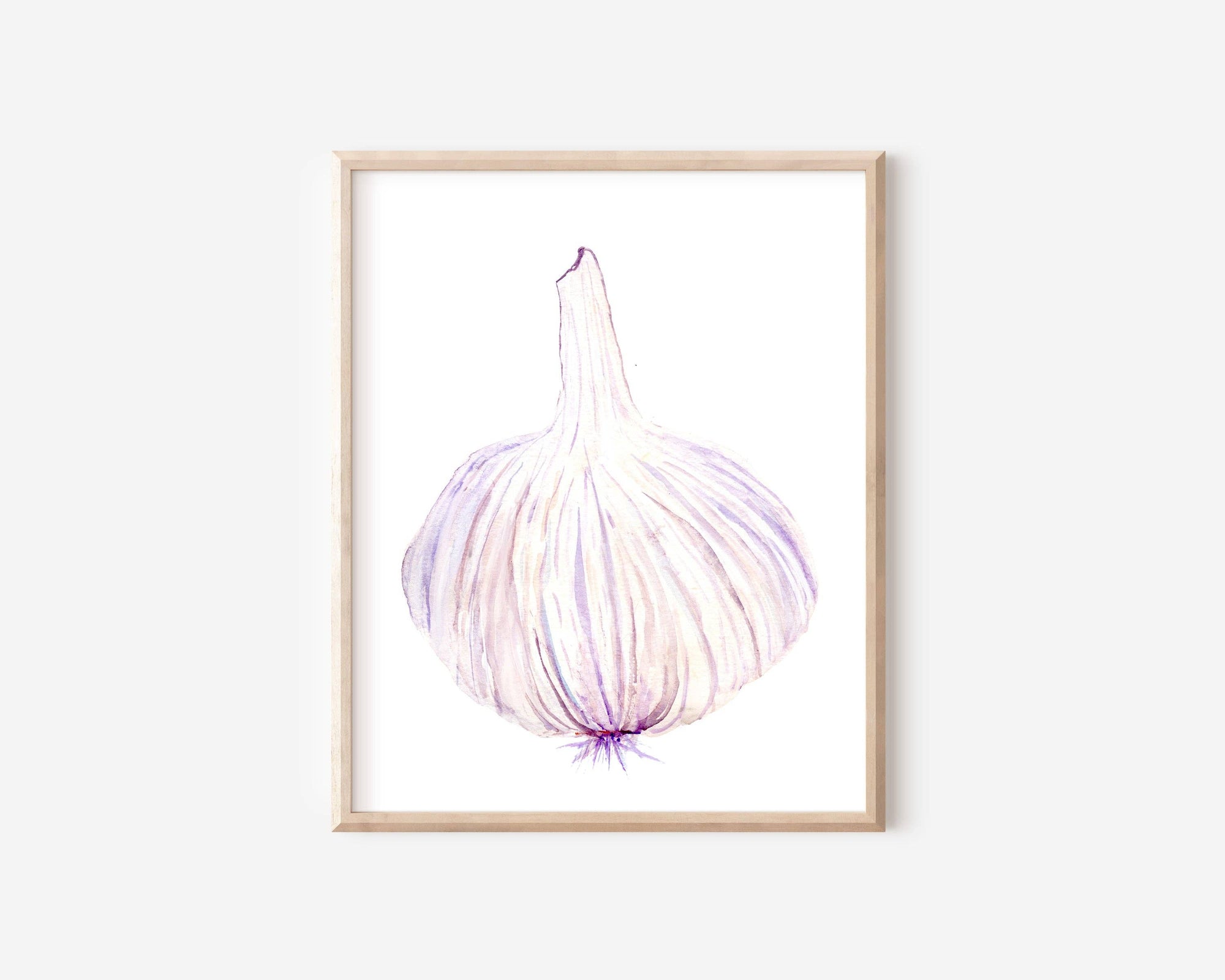 Garlic Watercolor Mini Print