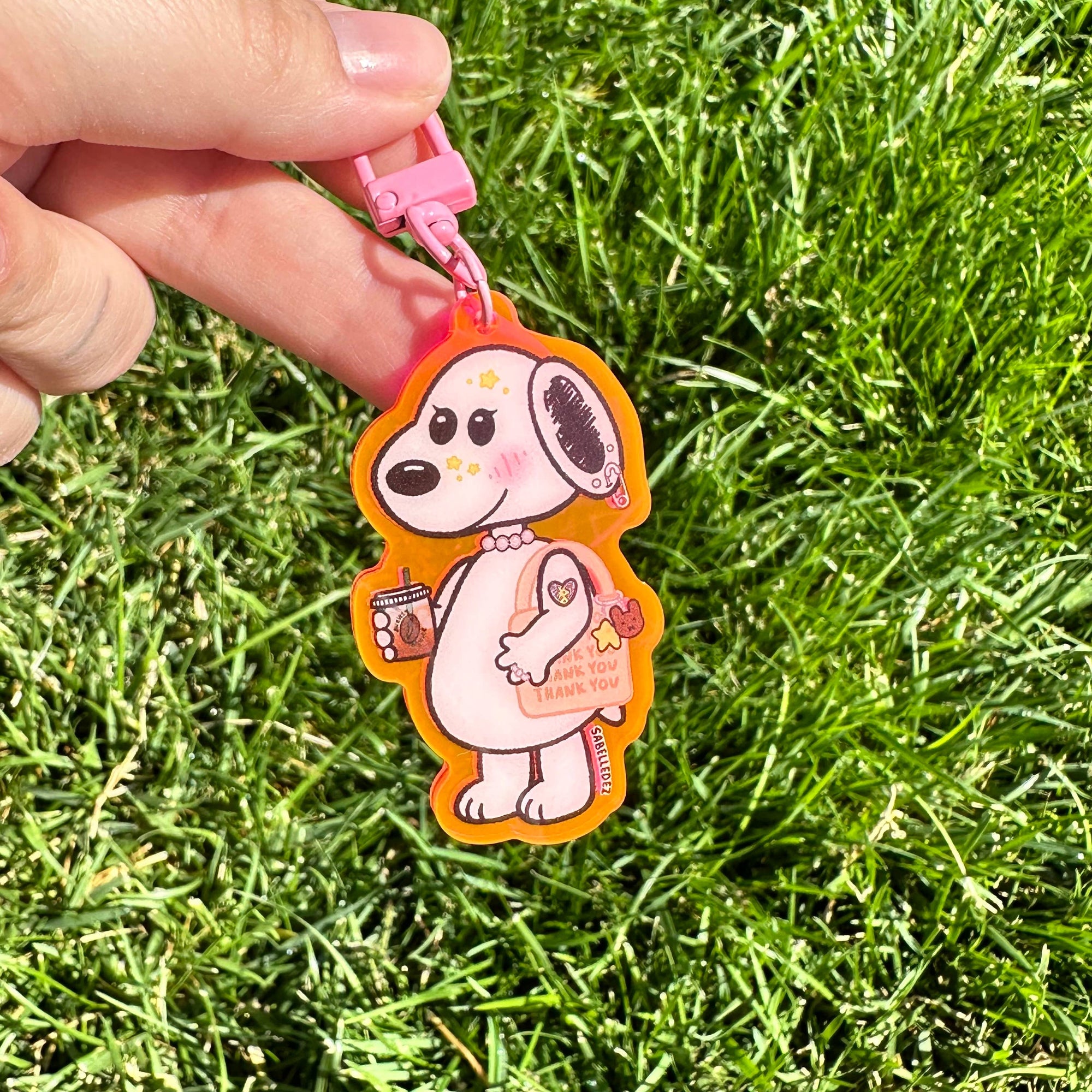 Thrift Snoopy Acrylic Keychain