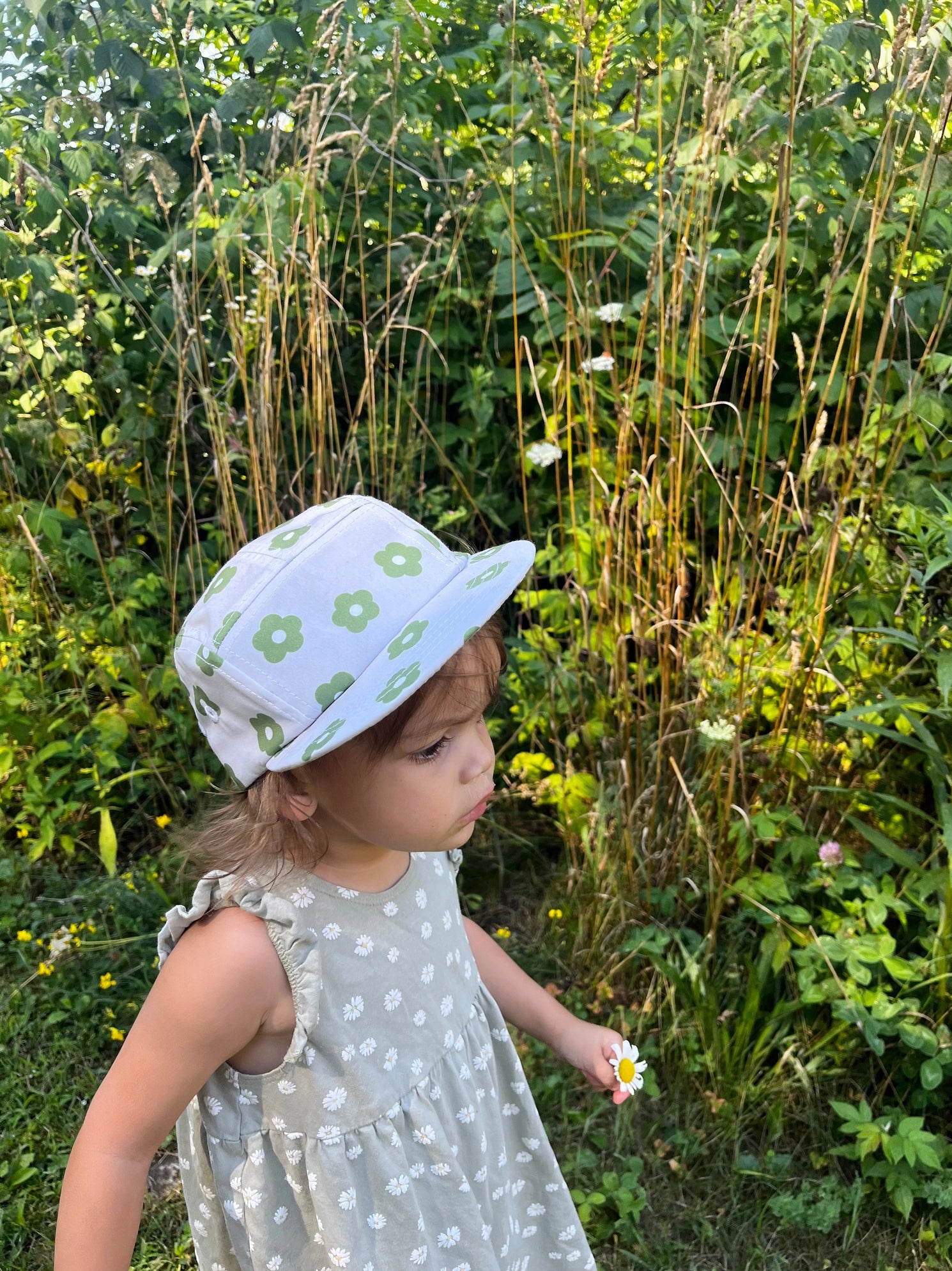Five Panel Hat, The Green Daisy