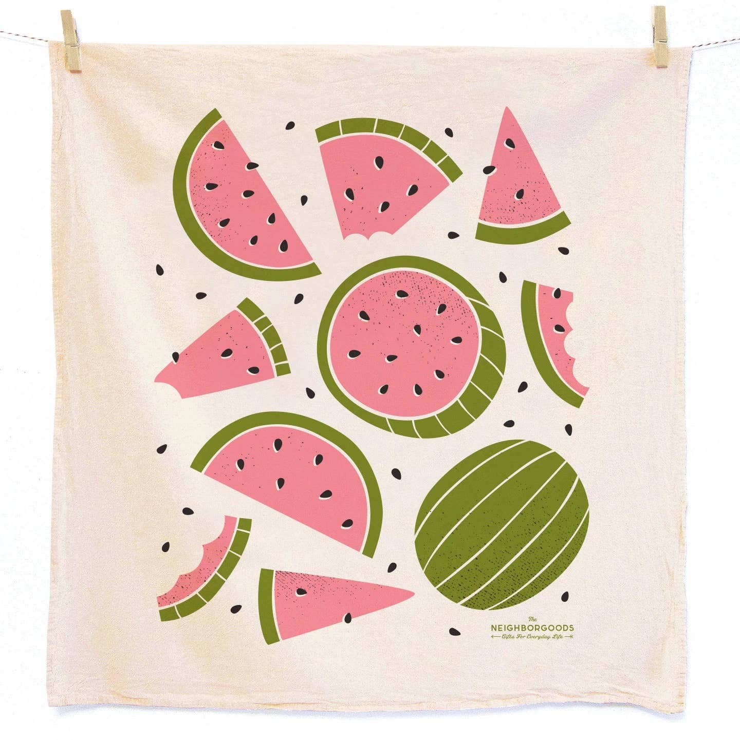 Mint & Melon Tea Towel Set of 2