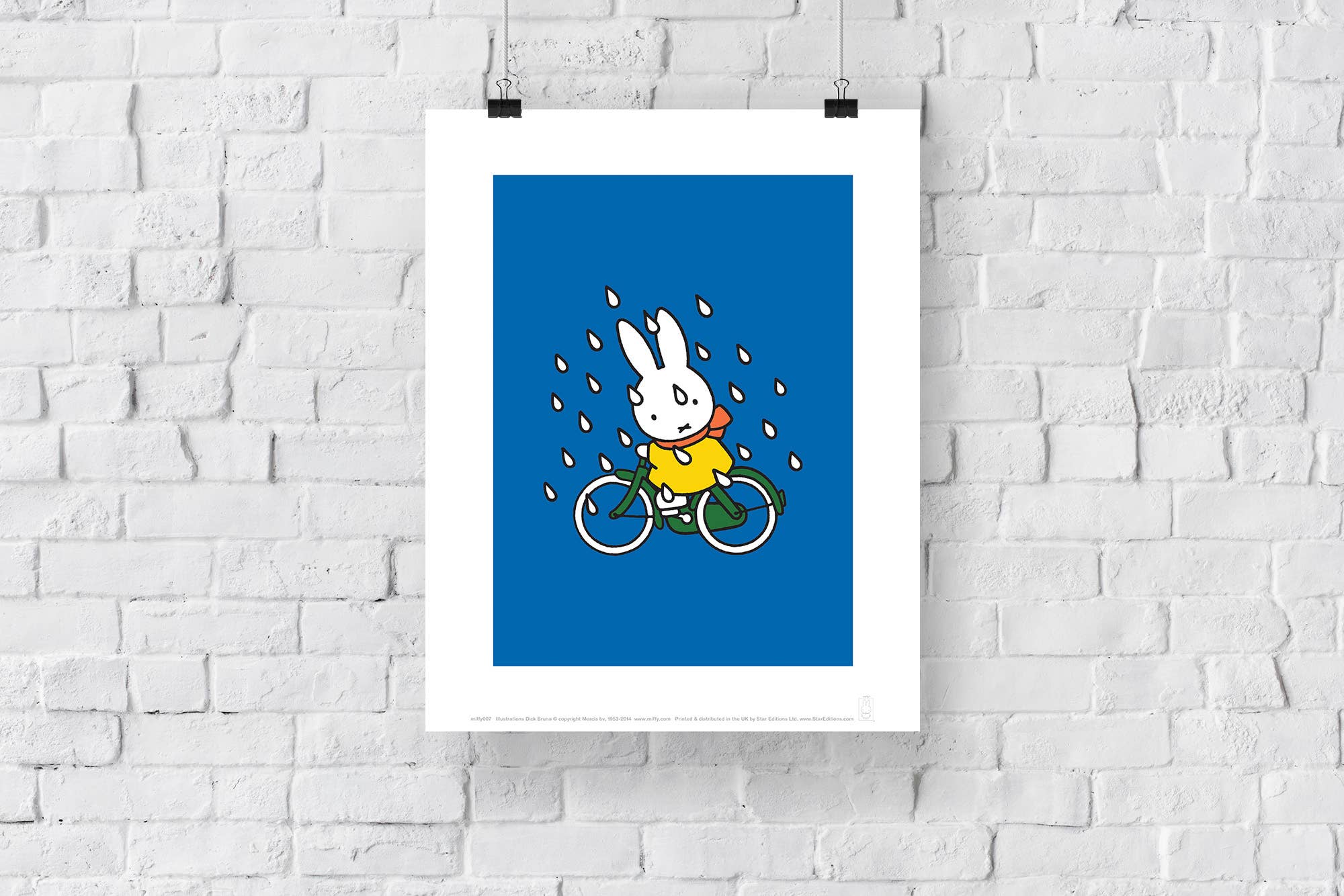 Miffy Biking In The Snow Art Print