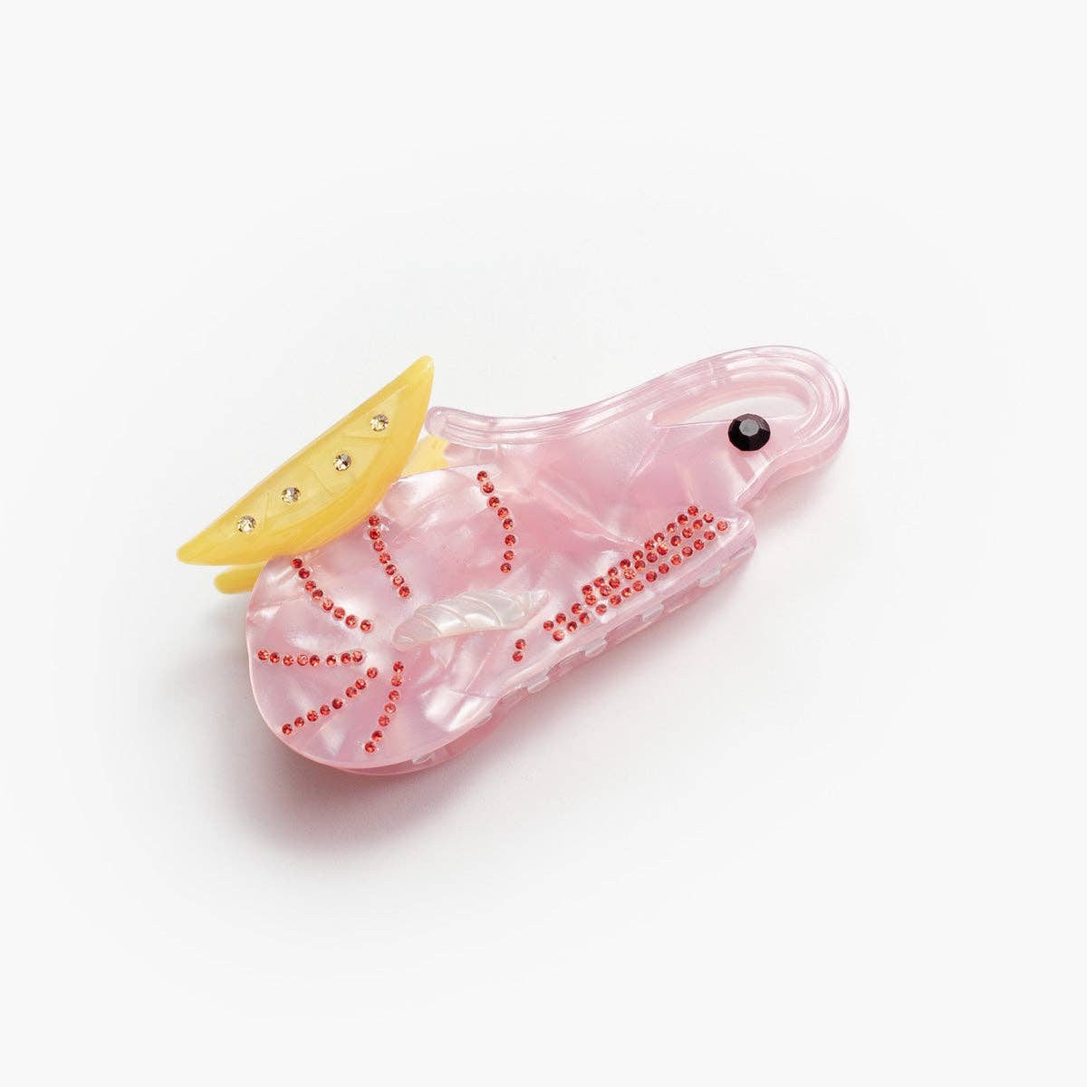 Rhinestone Shrimp Cocktail Hair Claw