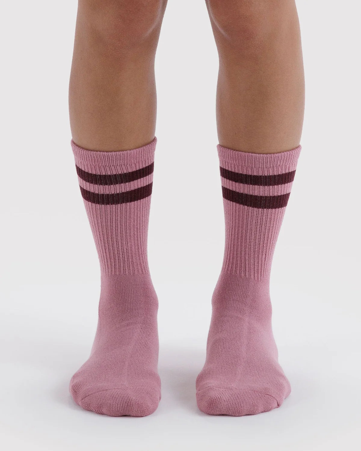Ribbed Sock, Wild Plum Stripe