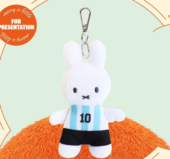 Miffy Soccer Bag Charm 13cm, Red Jersey