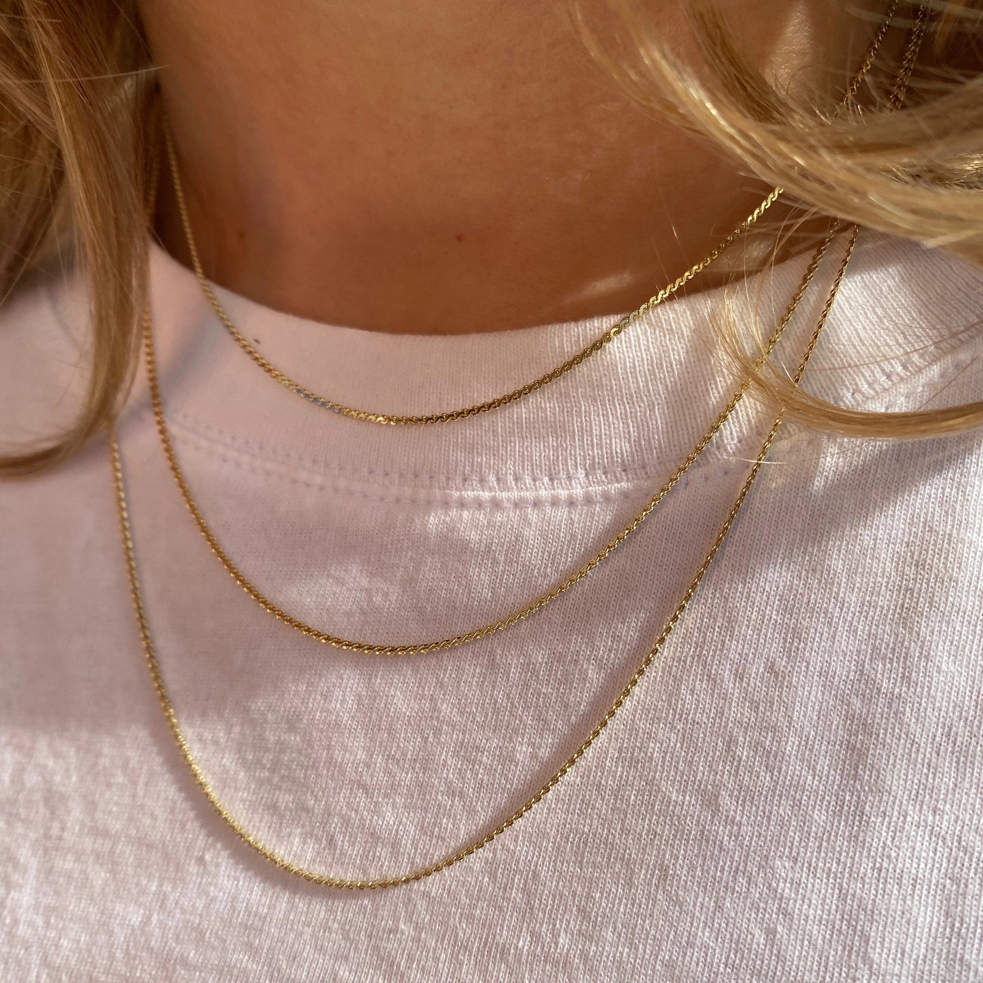 Dainty Chain Necklace, 18k Gold Filled