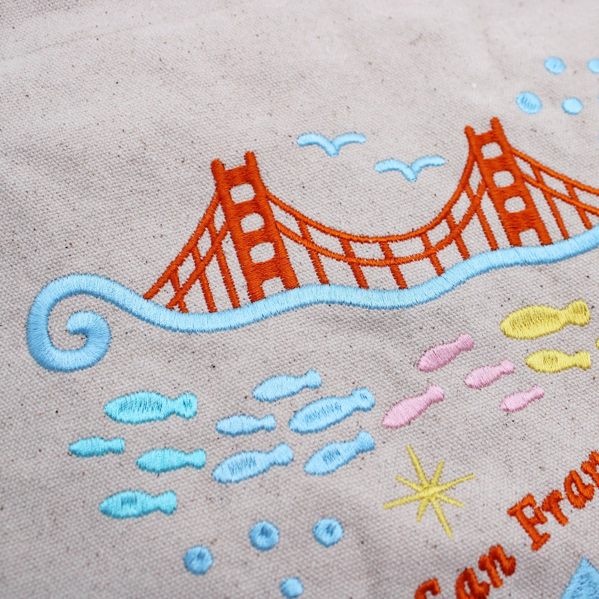 Sea Life Embroidered Lunch Bag