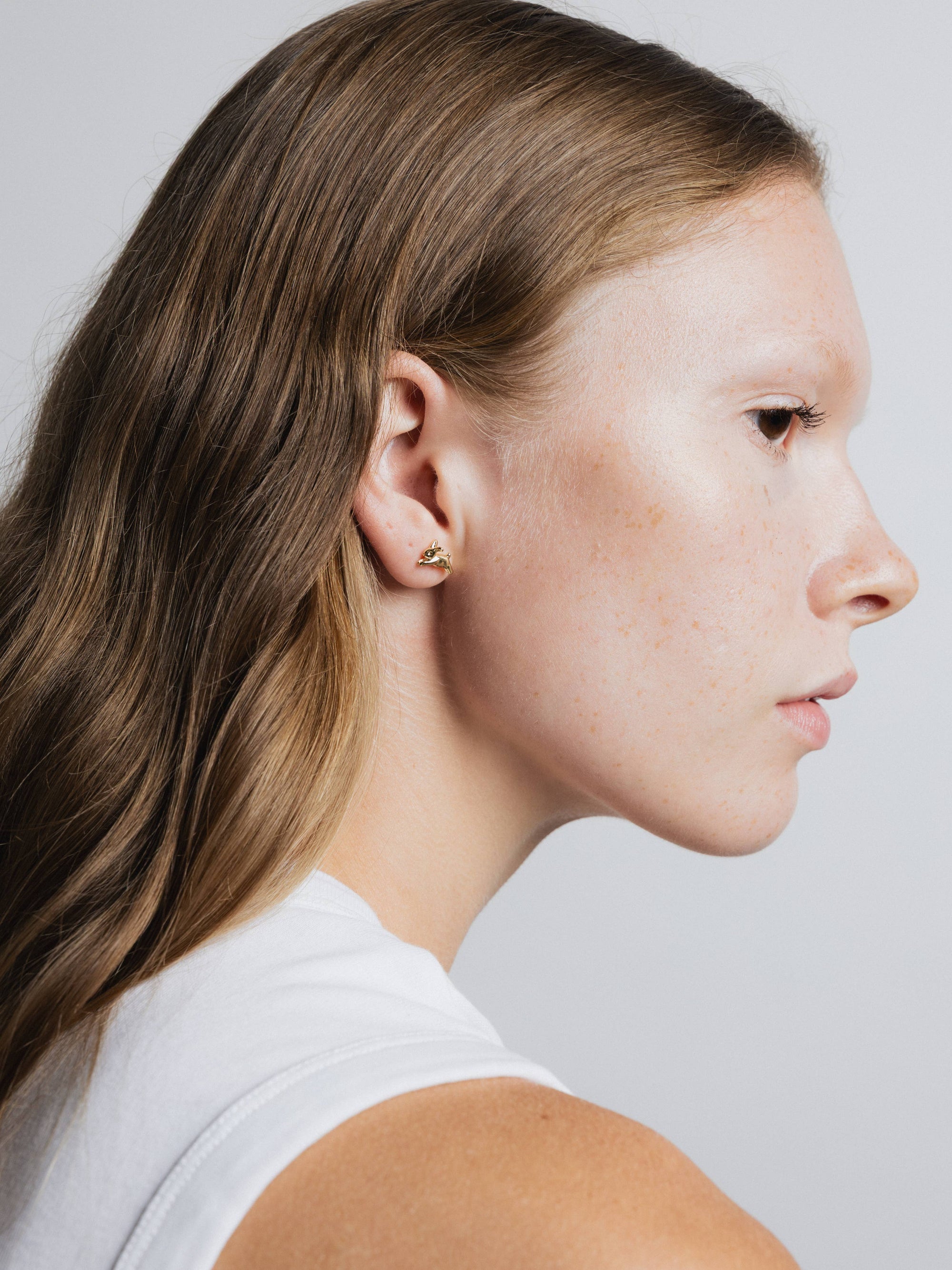 Bunny Stud Earring in Gold