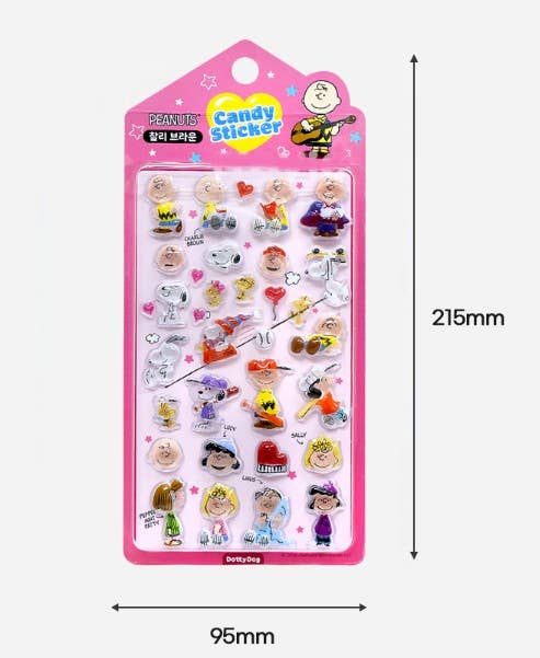 Snoopy Candy Jelly 3D Deco Sticker Sheet