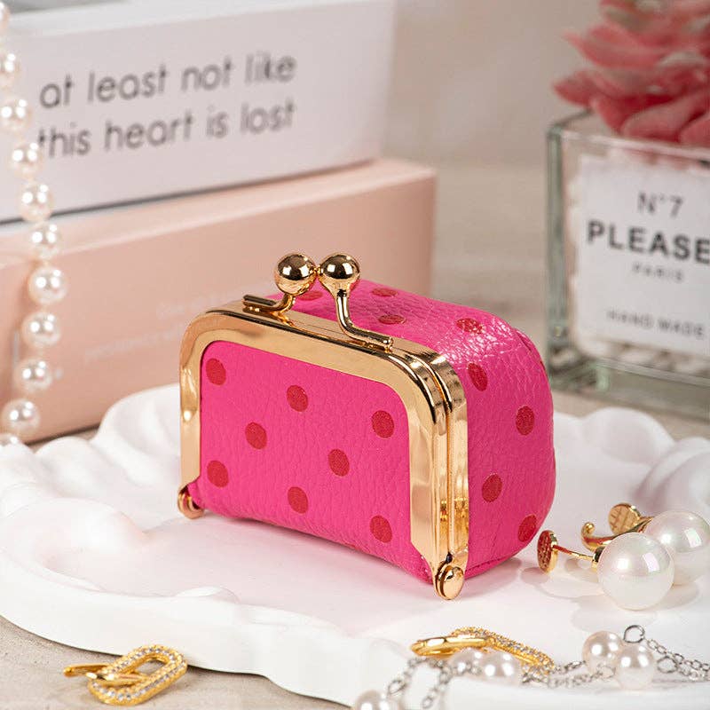 Mini Jewelry Case, Rose Polka Dot